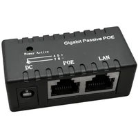 1000Mbps Gigabit Single-port Passive POE Injector Power Splitter for IP Camera POE Adapter Module Accessories POE DC12-48v 1