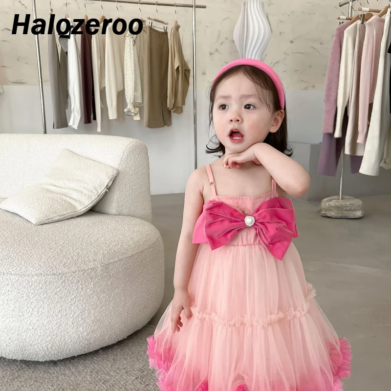 

Summer Baby Girl's Bow Princess Dress Children Fashion Ball Gown Dress Kids Sleeveless Skirts Toddler Tutu Dress Outfit Clothing
