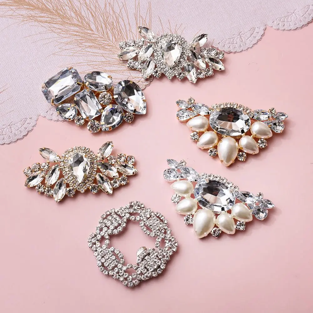 1 Pair Wedding Shoes Decorations High Heel Shoes Clip Women Bride Decoration Rhinestone Shiny Decorative Clips Charm Buckle