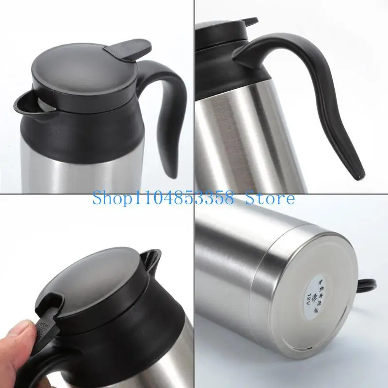 652F 12V/24V 자동차 전기 여행 주전자, 자동차 용 휴대용 전기 차 커피 주전자, 물 보일러 히터 자동 차단