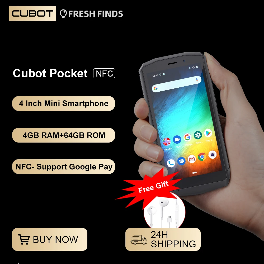 Cubot-Pocket-mini-celular-de-4-polegadas-smartphone-Android-NFC-4-GB-de ...