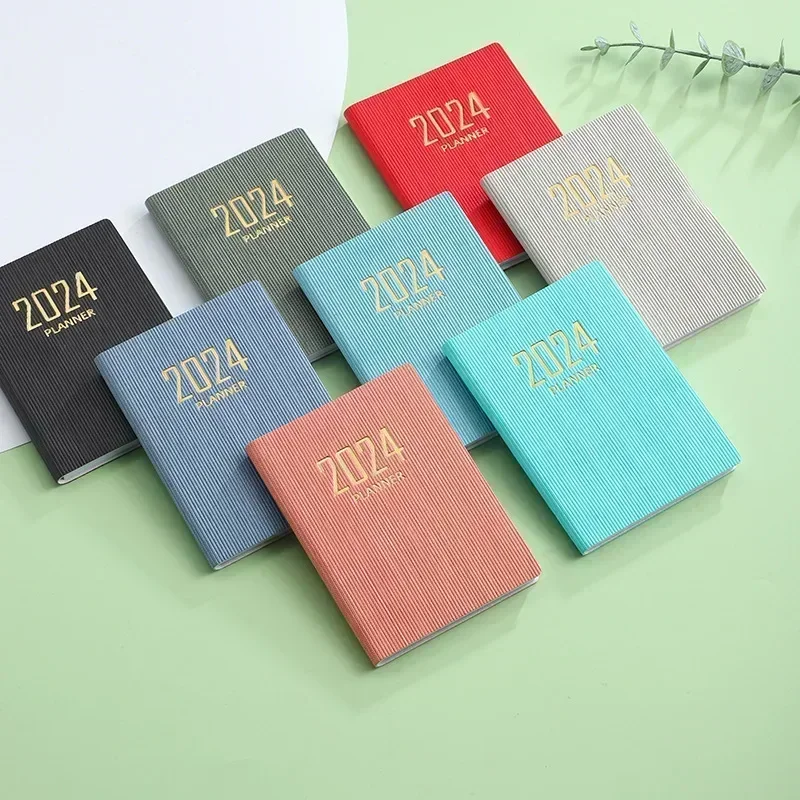 Student Notebook Bullet Journal Notebook Leather Notebook Budget Binder Notebook A7 Mini Portable Agenda Book Diary Weekly Planner Notebooks To Do List English Notepad With Calendar School Office Supplies