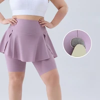 Plus Size Yoga Skorts Women High Waisted Two Piece Look Skirt with Pockets Built in Shorts for Tennis Workout Resort Wear - Image 3