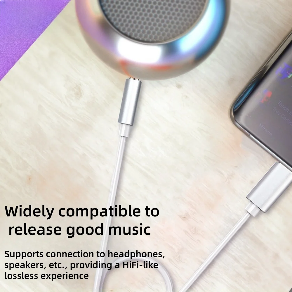 USB C to 3.5mm AUX Cable DAC Audio Cabel For Car Speaker Headphone Tipo C Auxiliary Adapter for Samsung Xiaomi Type C Converter
