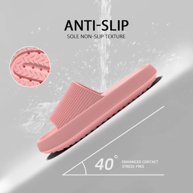 Summer Women Fashion Thick Platform Slippers Soft Sandals Beach Vacation Casual Shoes Non-Slip EVA Men Outdoor summer sandals