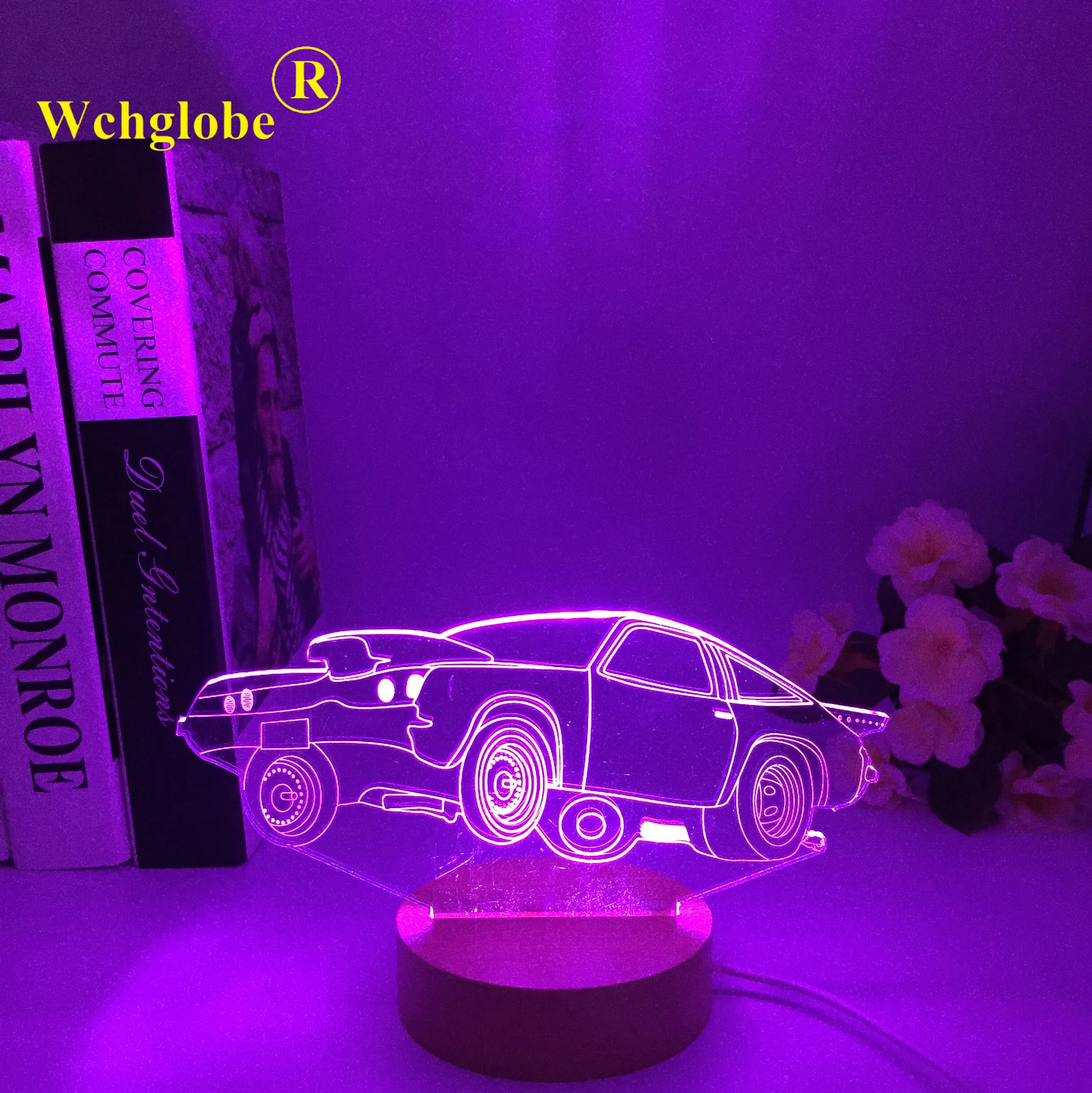 

Cool Supra Car Wood 3D Night Light LED 7/16 Colors Change LED Children Night Light Beroom Wooden Table Lamp Boys Gifts Toys