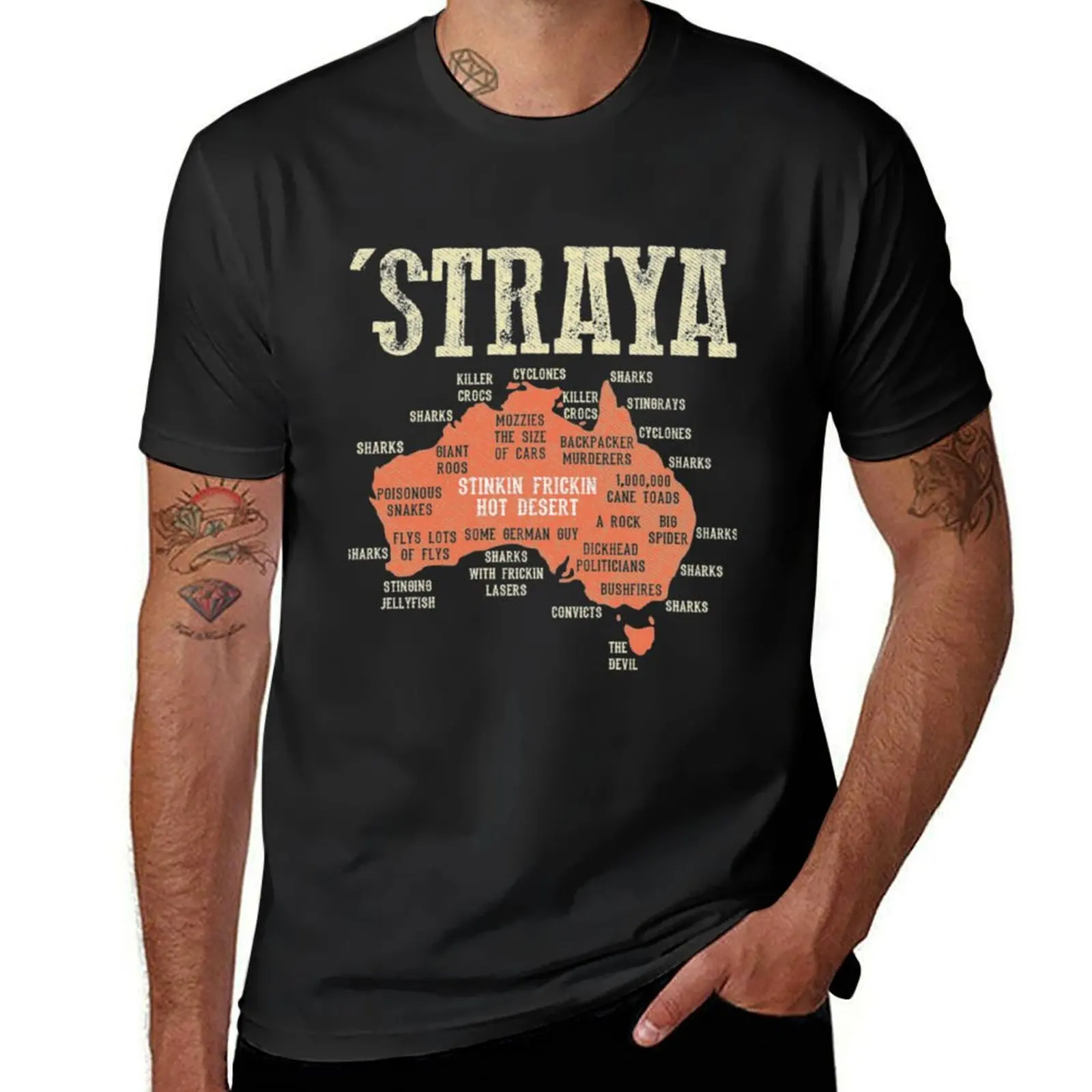 

Винтажная футболка с надписью на день Aussie, страя, карта Австралии, летние топы, кавайная одежда, мужские Забавные футболки