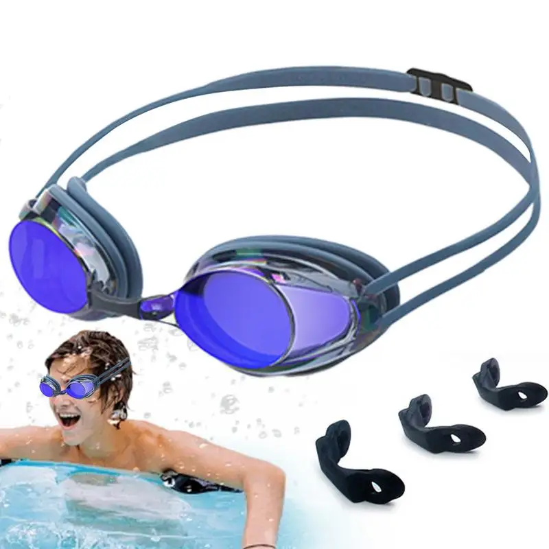 

Competitive Swimming Goggles HD Mirrored Anti Fog Adult Pool Goggles Waterproof No Leaking Polycarbonate Lens With Comfortable