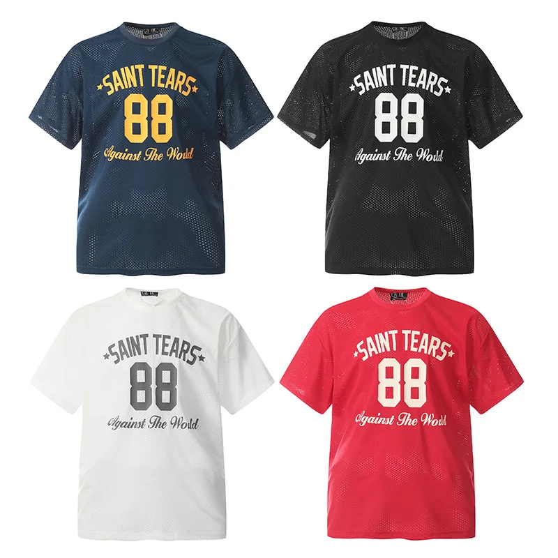 

Мужские и женские уличные свободные футболки, летние топы с коротким рукавом в стиле Св. Майкла, 2024