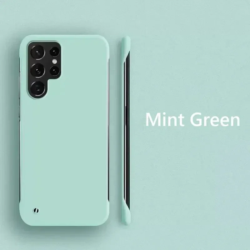 Frameless Slim Matte Shockproof Hard Back Phone Case