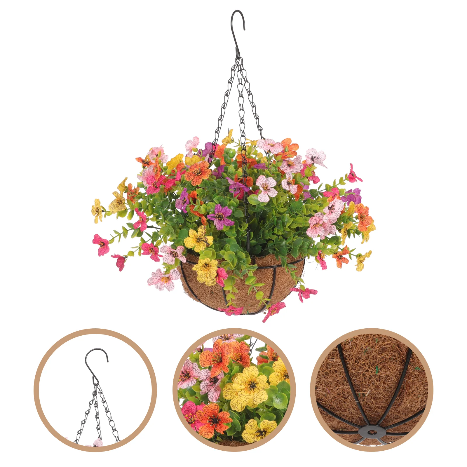 

Pots for Indoor Plants Simulation Basket Artificial Flower with Hanging Hanger Pendant Gardening Flowers Bride