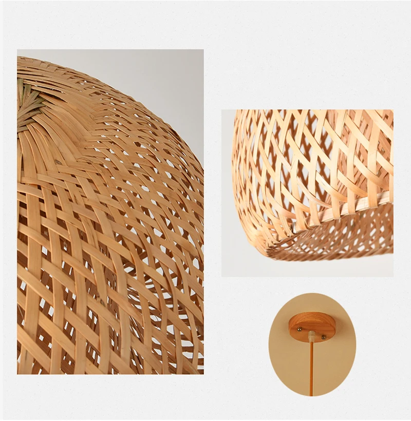 Bamboo Pendant Lamp Hand Knitted Chinese Style Weaving Hanging Lamps 18/19/30cm Restaurant Home Decor Lighting Fixtures home depot pendant lights