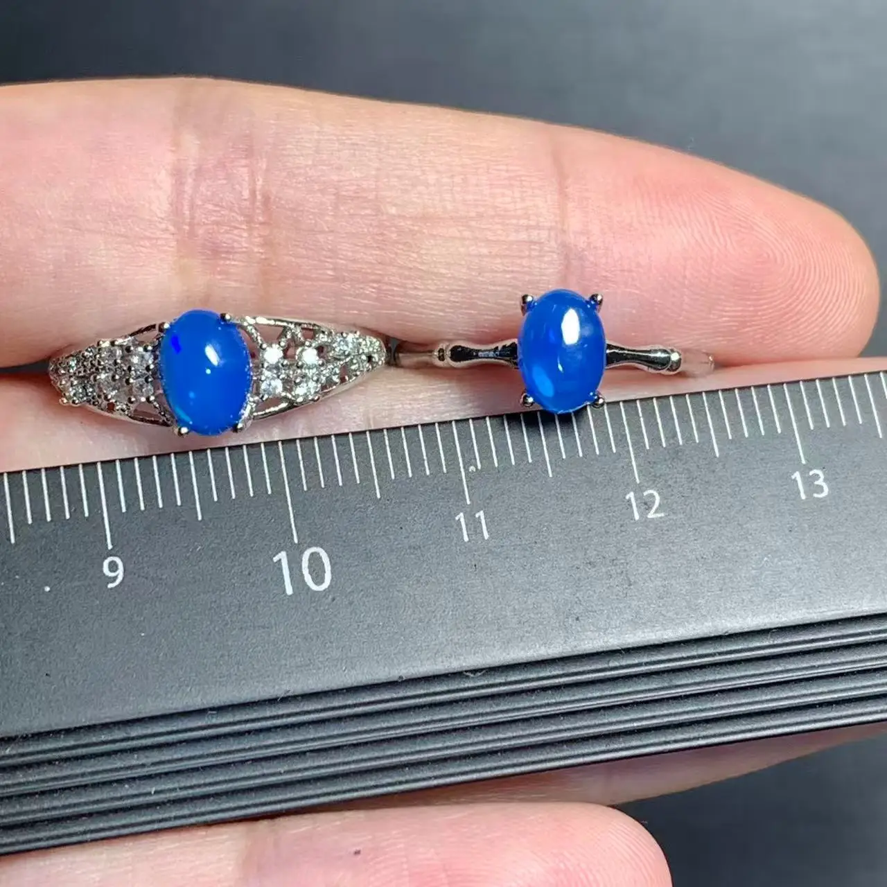 MM Natural Opal Ring Adjustable Female Ring Jewelry for Women Gift Wholesale High Quality Vintage Fine