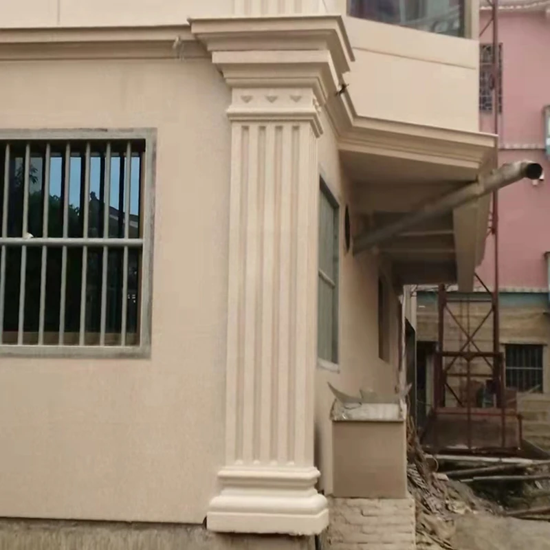 

Durable ABS Square Concrete Roman Pillar Mold, Form Work Moulding for House Construction, Roof Support Moulds, 25cm/ 9.84in Dia