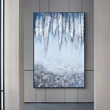 

Nodic Wall Picture Hand Drawn Acrylic Texture Oil Painting On Canvas Gray Abstract Wall Art Poster For Living Room Hotel