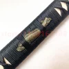 Unique Tsuka Handle Hilt Alloy Fuchi Menuki Kashira For Japanese Japan Samurai Katana Sword Fittings Fish Theme Real Rayskin New 3