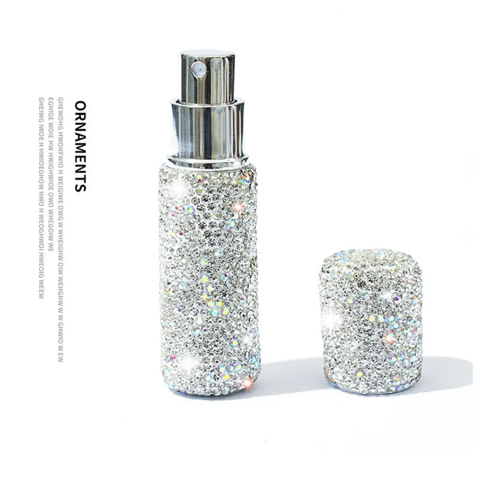 10ml Portable Mini Diamond Glass Refillable Perfume Bottle Spray Pump Empty Atomizer Sample Vials Cosmetic Container For Travel
