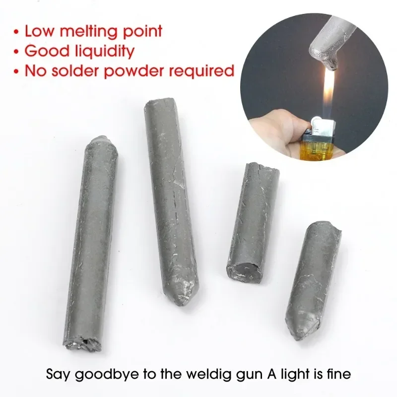 Easy Melt Low Temperature Welding Rods for Copper Iron Stainless Steel Soldering Aluminum Repairing Holes Solder Rod Agent Kits welding rods tin solder rod