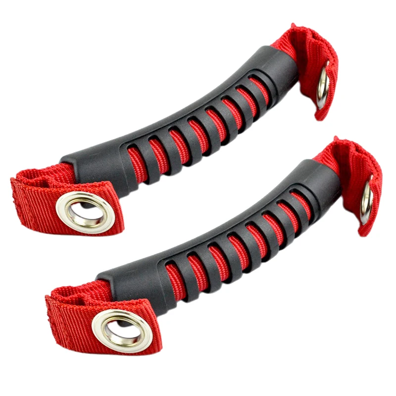 

2Pcs Grab Handles Red Rear Seat Safety Grab Padded Roll Bars for Jeep Wrangler JK
