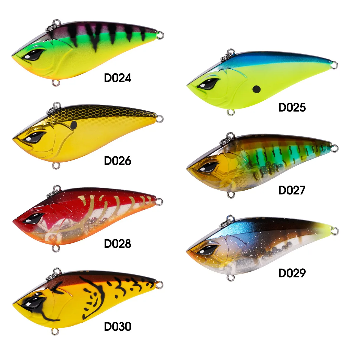 NOEBY Esca artificiale senza paletta da 7 cm, 17,3 g, affondante, con sonaglio e vibrazione, wobbler, esca rigida artificiale per la pesca del persico._voghion.com