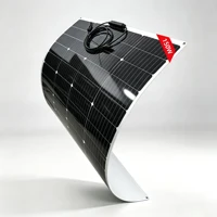 Panneau solaire flexible PET 150W 18V, cellule solaire monocristalline, modules PV portables à haute efficacité pour la charge de batterie 12V, camping-car, bateau, camping, toit de maison 1