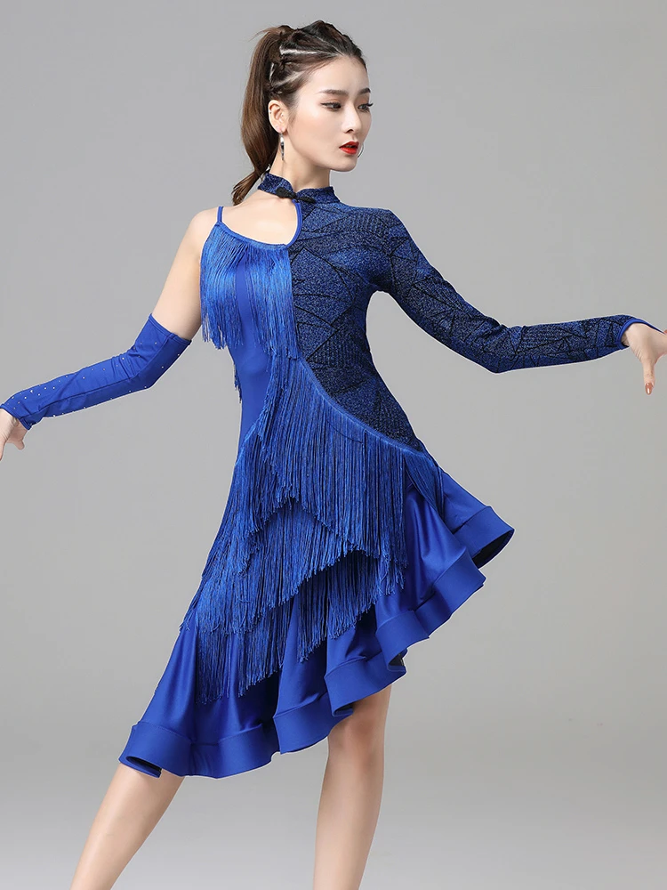 

Комбинезон для латиноамериканских танцев X2153, танцевальное платье с бахромой для выступлений, профессиональные танцевальные костюмы с бахромой для соревнований
