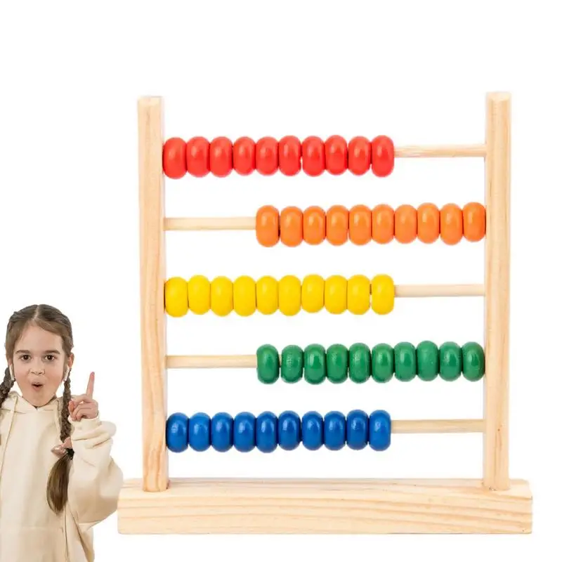 

Abacus для детей, математическая деревянная рамка, Abacus с многоцветными бусинами, обучение подсчета, сложение и вычитание, математические игрушки для мальчиков и девочек