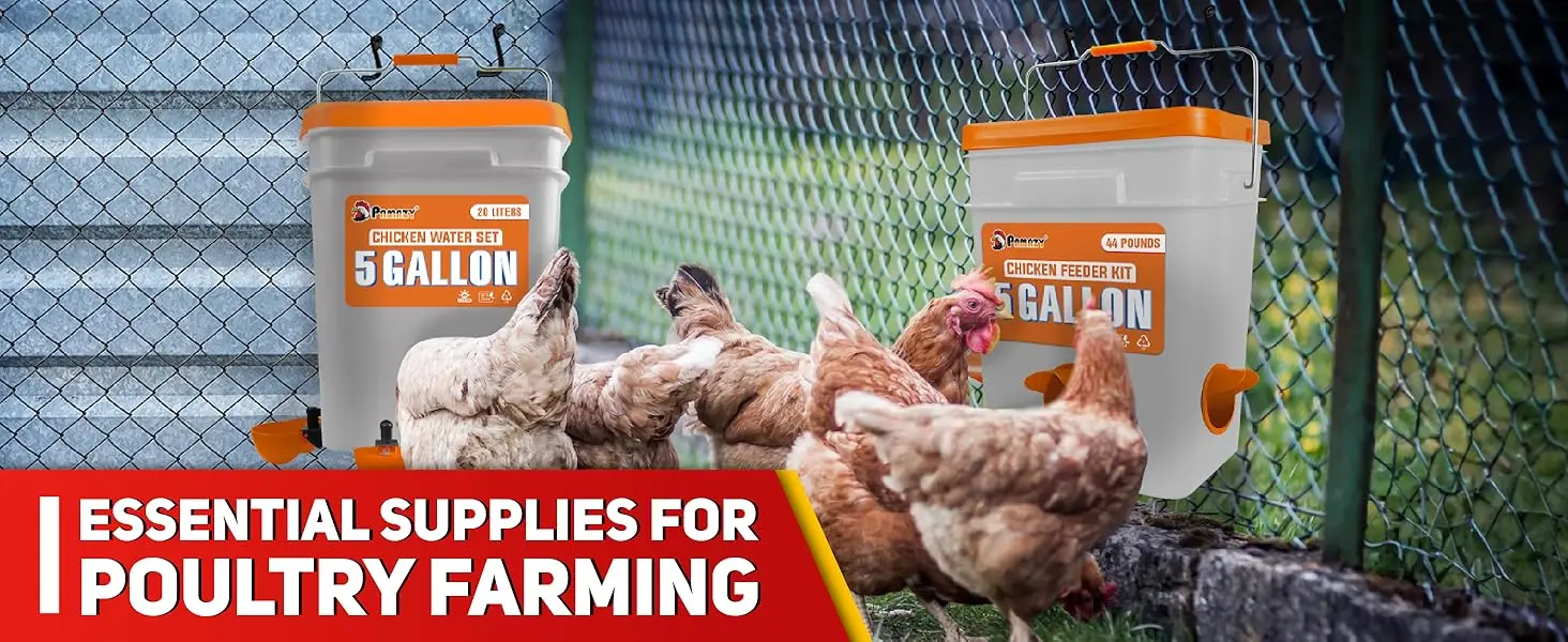 5 gallon bucket chicken waterer feeder new ebc