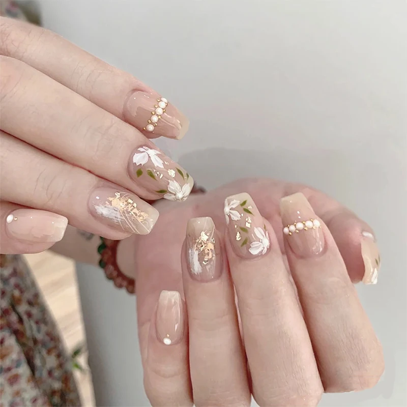 1Pcs 실리콘 네일 아트 몰드 꽃 프랑스 스타일 다섯 꽃잎 꽃 3D 릴리프 네일 템플릿 네일 아트 장식 매니큐어 도구