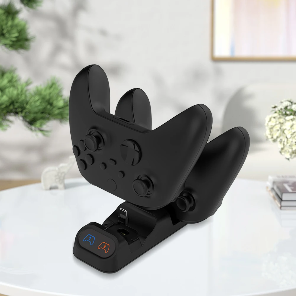 Dual Fast Charger for PS5/Xbox Series S/X for Switch Pro Controller Charging Station Station w/‌ Indicator Gamepads Charger Dock