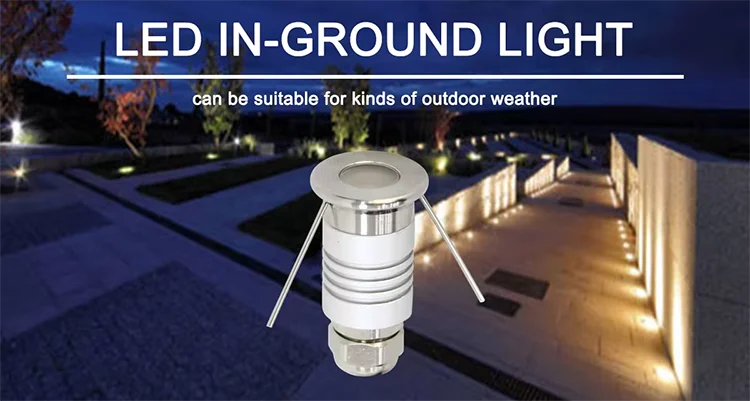 Description Picture 2 of item4Pcs LED Garden 12V Decking Light IP67 Underground Lamp Outdoor 1W Mini Spotlight Led Inground Recessed Light Staircase Lighting