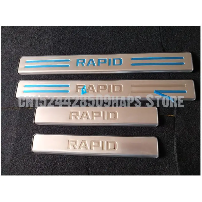 

Высококачественная Накладка на порог из нержавеющей стали для Skoda Rapid 2014-2016, автомобильные аксессуары