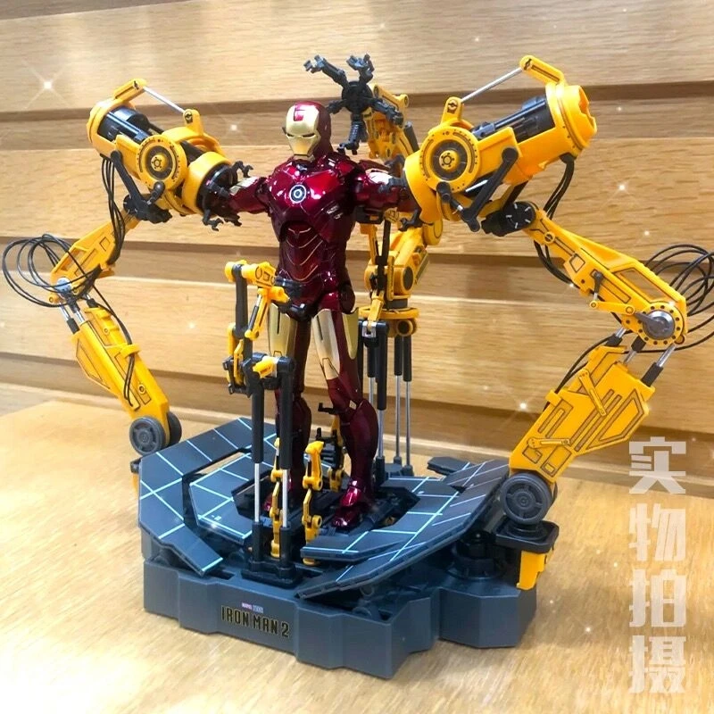 

In Stock Marvel Zd Iron Man Mk4 With Suit-up Gantry Original 1/10 Tony Stark Model Action Figure Collectible Toy Gift Festival