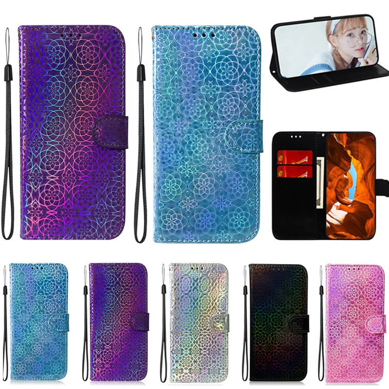 

Stand Flip Wallet Case For Huawei Y9 Y7 PRIME Y5 Y6 2019 Y5P Y6p Y8p y9S Y6 2018 Y7A Colorful Leather Protect Cover