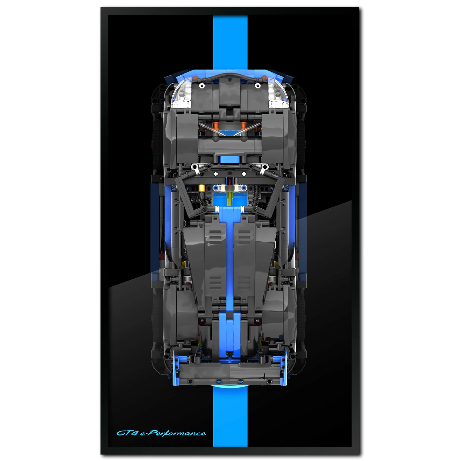 Display Wall Mount Board for Lego Technic 2022 Ford GT 42154,Adult Collectibles Gifts for Lego Car Wall Mount (42154-Display)