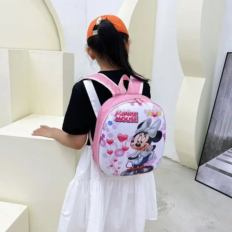 Disney Mickey mouse Minnie Stitch school bag kindergarten boy girl backpack frozen minnie cute cartoon egg shell backpack 2