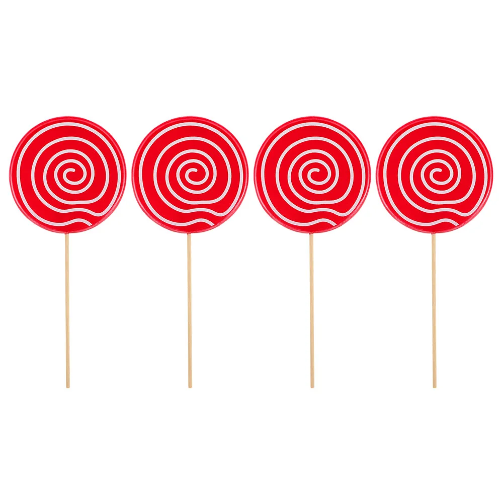 

4Pcs Candy Birthday Lollipops Cake Party Simulation Lollipop Decoration Creative Crafts Photot Props Photography Accessories