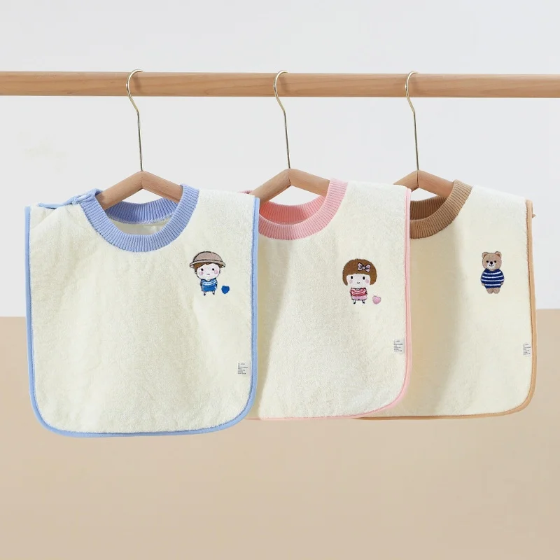 Kids Washcloth Bibs Baby Coral Velvet Saliva Towel Napkin Children Face Wash Scarf Brushing Teeth Anti-Splash Waterproof Bib