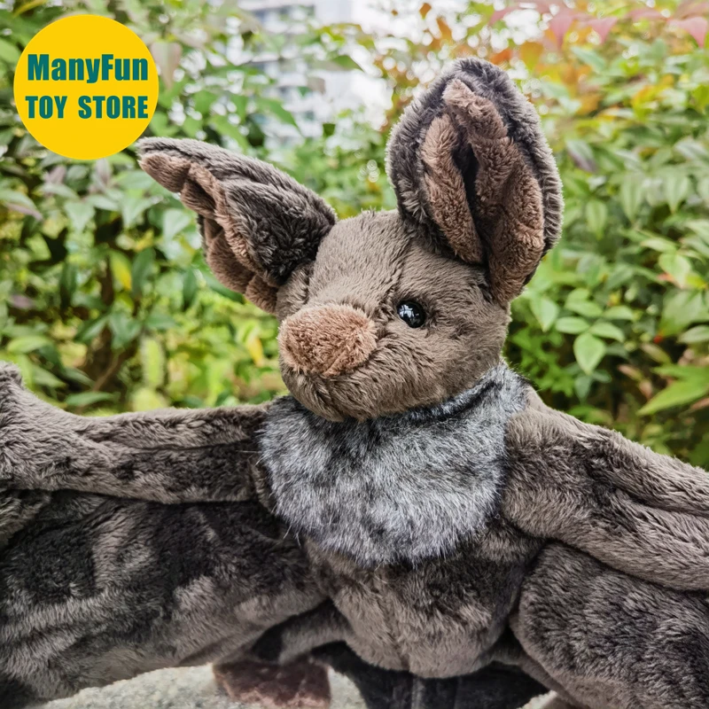 Bat Plush Toy High Fidelity Vampire Bat Plushie Fruit Bat Peluche Lifelike Stuffed Animals Simulation Doll Kawai Toy Gifts Kids 6