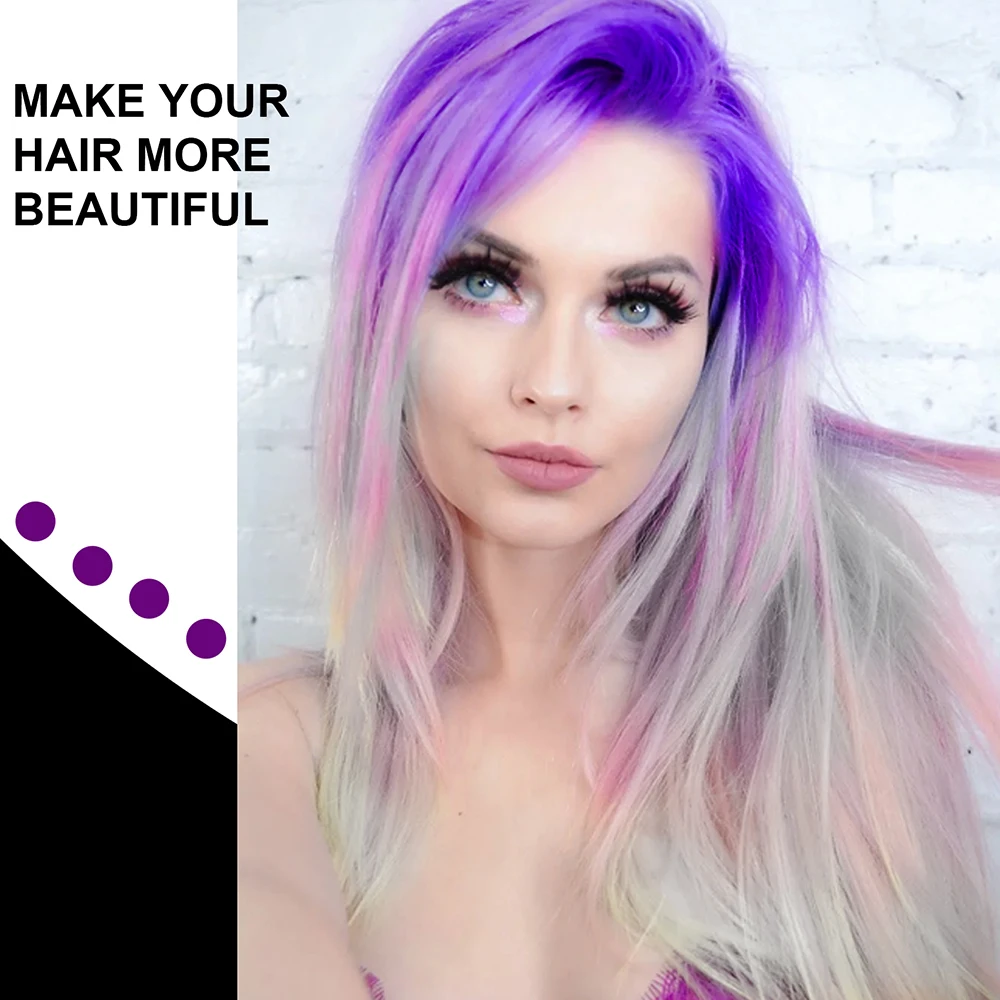 Magical treatment hair mask Purple Hair Mask Repairs Frizzy make hair soft smooth Removes yellow and brassy tones mask