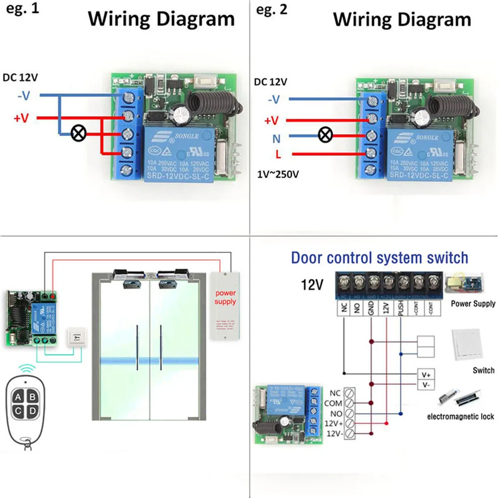 Palwin 2 Piezas Mando Garaje Universal, Mando Puerta Garaje, 433 MHz Mando  a Distancia Universal Automático con 4 Botones para Puerta de Garaje Coche  : : Bricolaje y herramientas