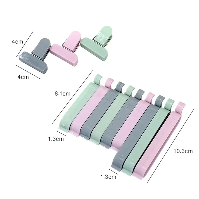 12Pcs/set Bag Plastic Clips Househould Snack Storage Bag Sealer Kitchen Mini Vacuum Sealer Clamp Food Clip Bag Seal Tool 2