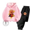 Popular Simple Anpanman Cartoon New Releases for Boys Girls Casual Wear Fun Graphics Everyday Style Fall Winter Hoodie Tracksuit 3