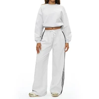 Automne/hiver femmes survêtement à capuche décontracté col rond à manches longues pull ample cordon taille haute pantalons de survêtement Fitness Yoga ensemble 6