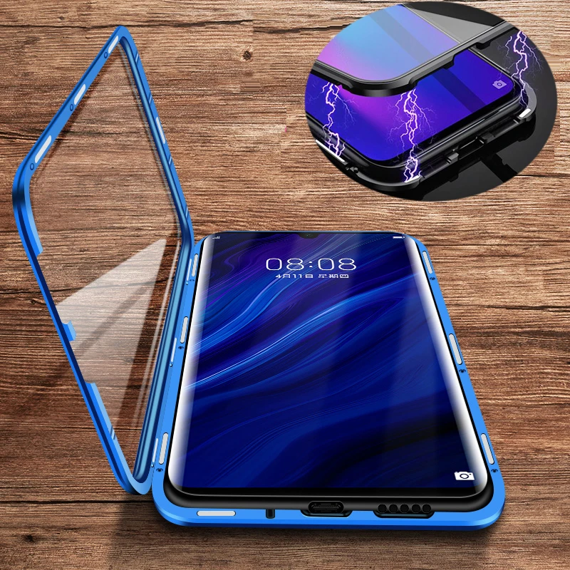 For VIVO U10 U20 Double-sided Glass Metal Magnetic Case For iQOO Z6 Pro Z6 Lite 5G Full Protection Cover