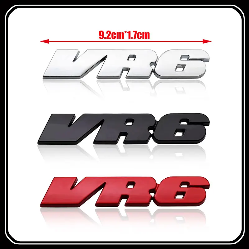 VR6 스타일링 자동차 3D 금속 스티커 자동차 테일 배지 데칼, 폭스 바겐 사지타르 폴로 골프 5 6 7 파사트 R36 R32 CC