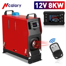 Hcalory 8KW 12V  All in One Car Heater Diesel Single Hole LCD Monitor Parking Warmer For Car Truck Bus Boat RV Air Heater