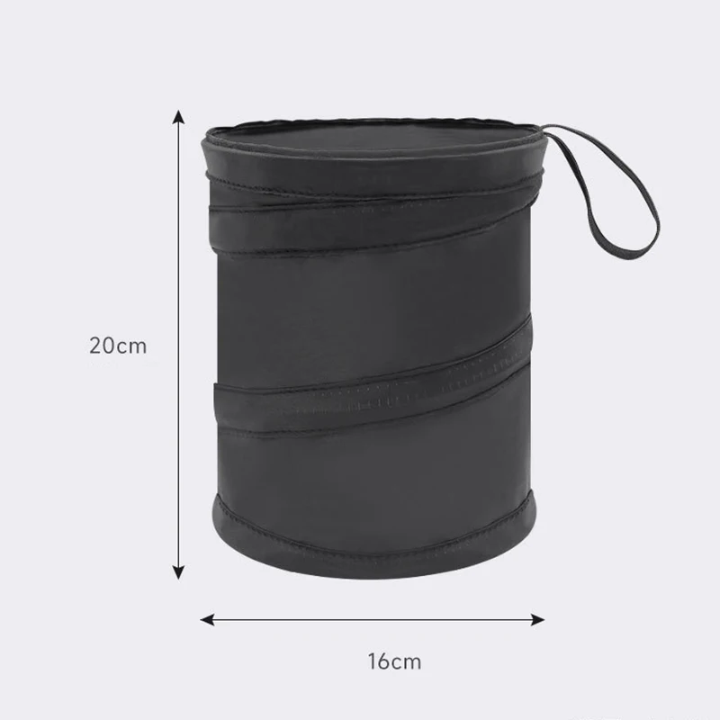 1Pc Car Trash Can car storage bag car trash can Portable Durable Foldable Hanging Car Storage Bucket Chair Back Oxford Cloth Storage Bag Universal Trash Can