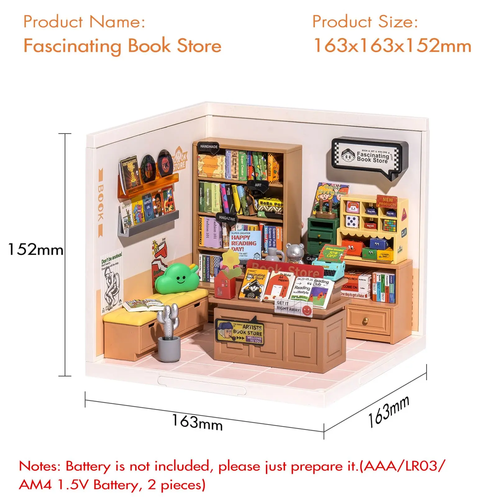 Puzzle Toys Robotime Rolife Super Creator DIY Miniature Kit Bookstore 3D Puzzle for Kids Toys