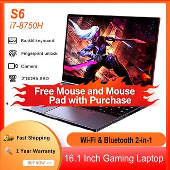 Portátil para Juegos S6, Intel Core I9-13900HK, RTX4050 6G, 16.1 Pulgadas, 4800 mAh, Huella Dactilar, DDR5, 144 Hz, Ligero 1